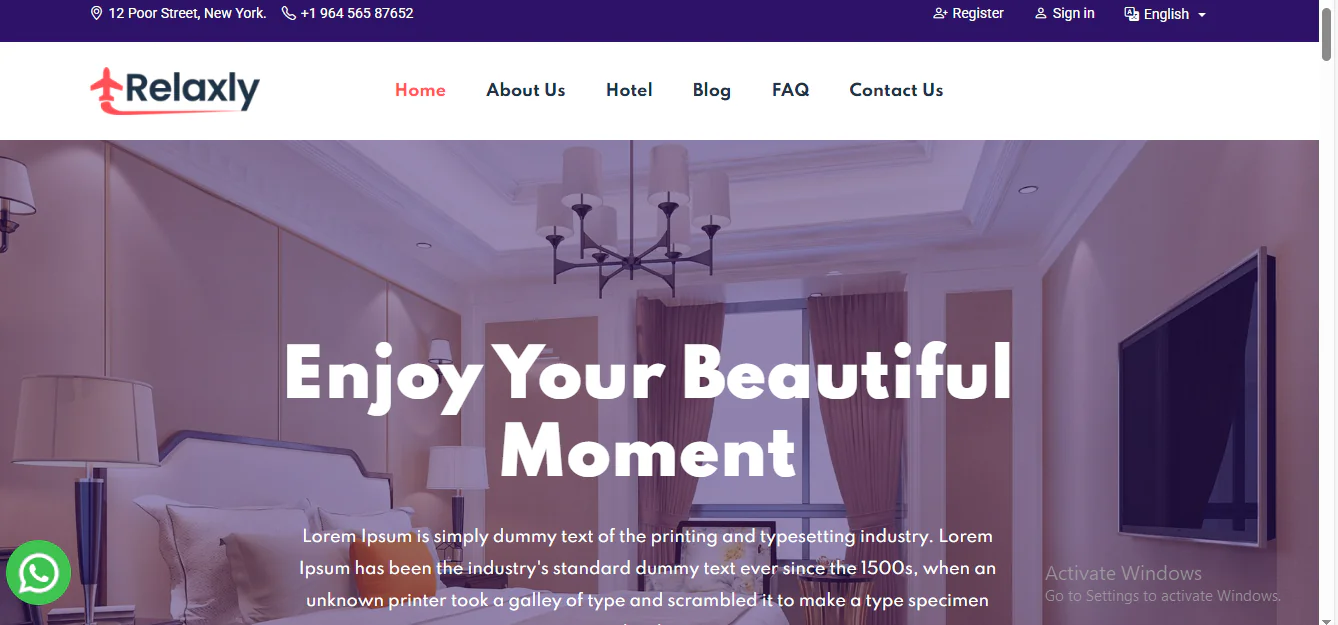 Relaxly - Unlimited Hotel Booking Platform
